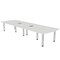 Skutchi Designs 45 in W, 120 in L, 29 in H, Engineered Wood Top, White H-AREC-46119PT-WC-EL - alternate 1